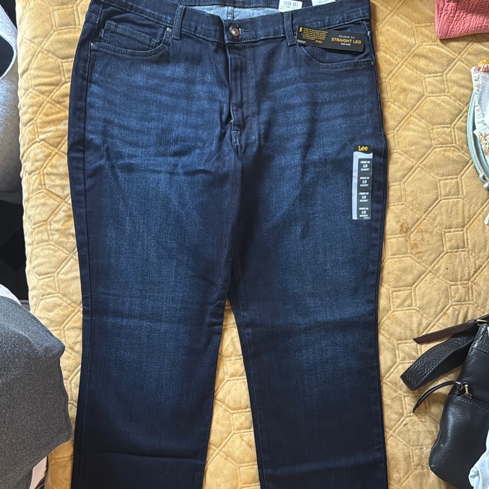 Lee Blue Straight Leg Jeans Classic Design